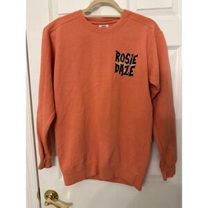 Comfort Colors Rosie Daze Halloween Ghost Dog Sweatshirt Orange Small NWT